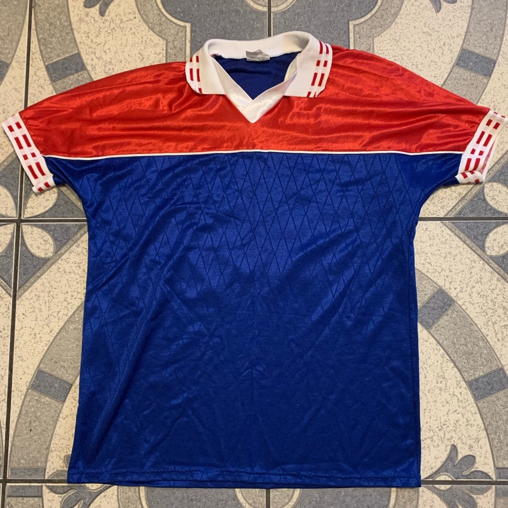 Vintage Score Collared Color Block Soccer Jersey